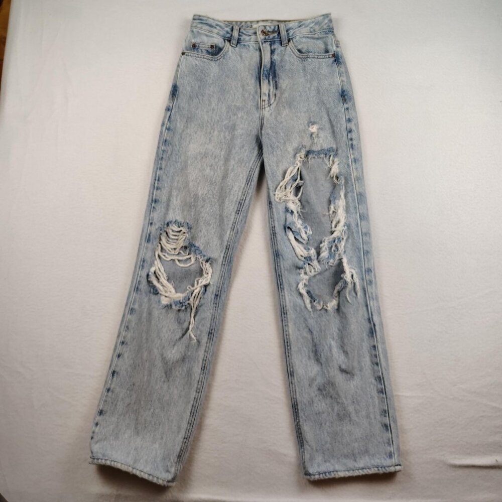 Pacsun 90's Boyfriend Cotton Jeans Sz 24 Distressed Ripped